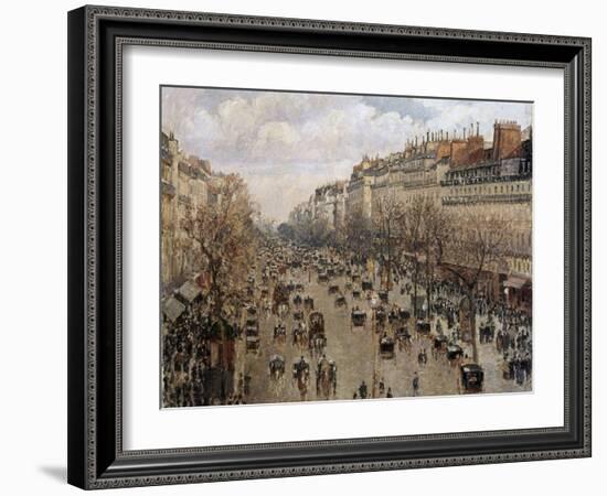 Boulevard Montmartre in Paris, 1897-Camille Pissarro-Framed Giclee Print