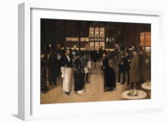 Boulevard Montmartre Near Theatre Des Varietes-Jean Béraud-Framed Giclee Print