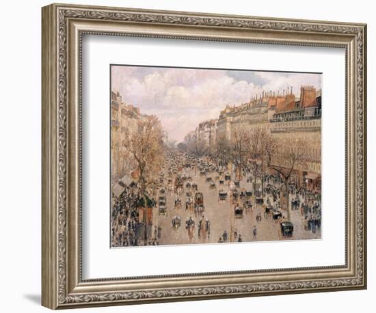 Boulevard Montmartre, Paris-Camille Pissarro-Framed Giclee Print