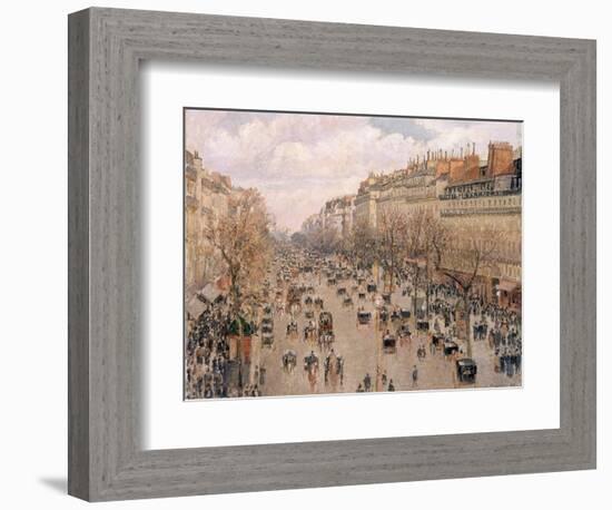 Boulevard Montmartre, Paris-Camille Pissarro-Framed Giclee Print