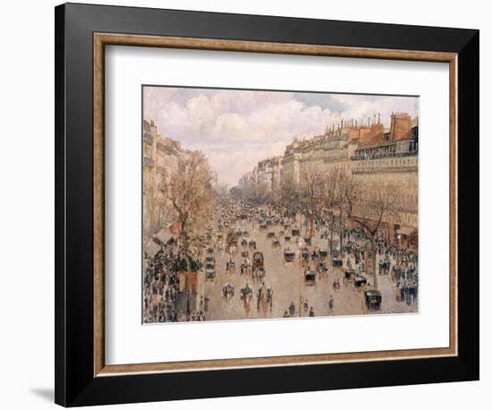 Boulevard Montmartre, Paris-Camille Pissarro-Framed Giclee Print