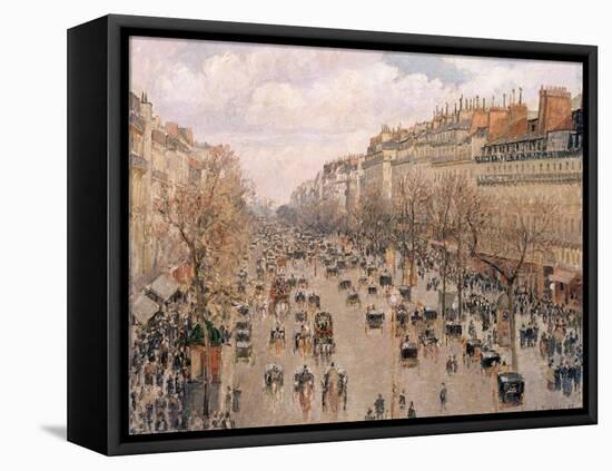 Boulevard Montmartre, Paris-Camille Pissarro-Framed Premier Image Canvas