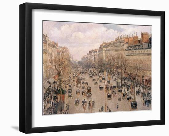 Boulevard Montmartre, Paris-Camille Pissarro-Framed Giclee Print