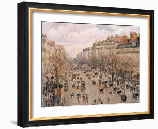 Boulevard Montmartre, Paris-Camille Pissarro-Framed Giclee Print