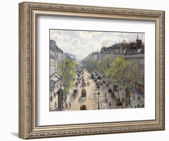 Boulevard Montmartre, Spring, 1897-Camille Pissarro-Framed Giclee Print