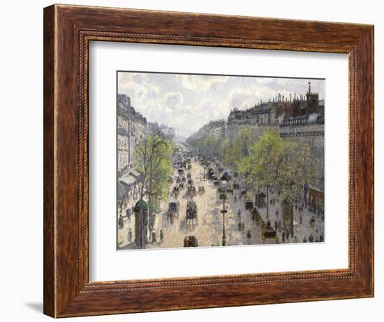 Boulevard Montmartre, Spring, 1897-Camille Pissarro-Framed Giclee Print