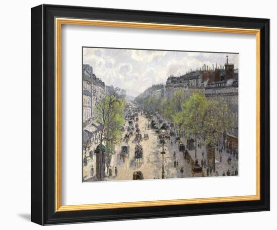 Boulevard Montmartre, Spring, 1897-Camille Pissarro-Framed Giclee Print