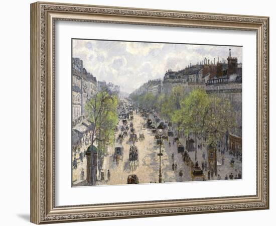 Boulevard Montmartre, Spring, 1897-Camille Pissarro-Framed Giclee Print