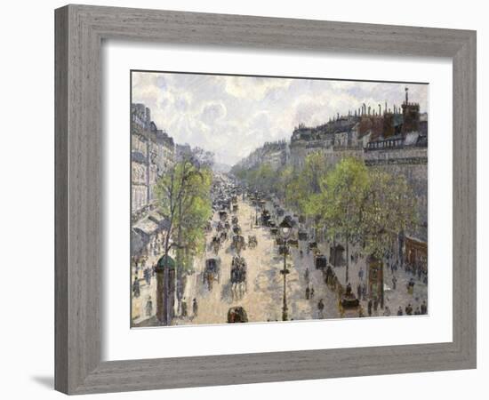 Boulevard Montmartre, Spring, 1897-Camille Pissarro-Framed Giclee Print
