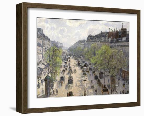 Boulevard Montmartre, Spring, 1897-Camille Pissarro-Framed Giclee Print