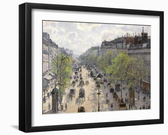 Boulevard Montmartre, Spring, 1897-Camille Pissarro-Framed Giclee Print
