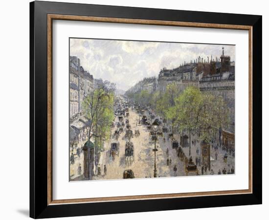 Boulevard Montmartre, Spring, 1897-Camille Pissarro-Framed Giclee Print