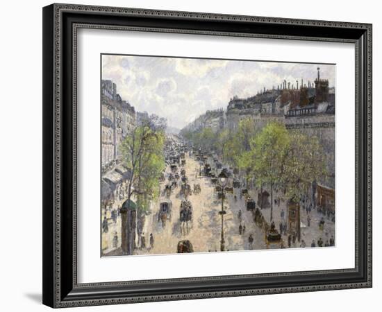 Boulevard Montmartre, Spring, 1897-Camille Pissarro-Framed Giclee Print