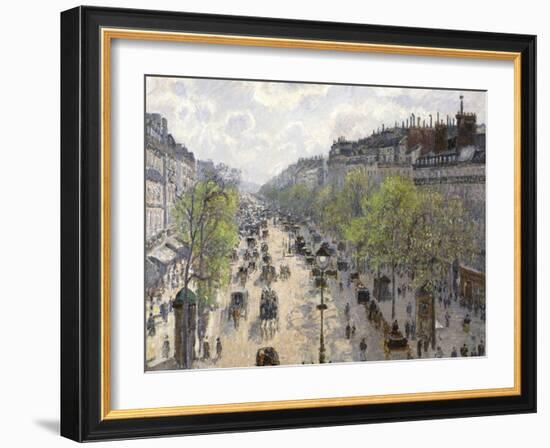 Boulevard Montmartre, Spring, 1897-Camille Pissarro-Framed Giclee Print