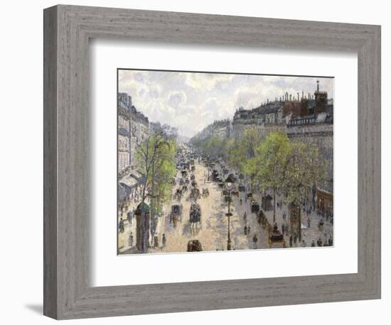 Boulevard Montmartre, Spring, 1897-Camille Pissarro-Framed Premium Giclee Print