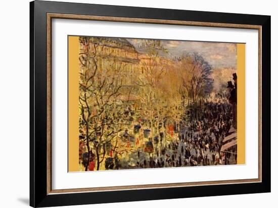 Boulevard of Capucines in Paris-Claude Monet-Framed Art Print