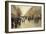 Boulevard Poissoniere in the Rain, circa 1885-Jean Béraud-Framed Giclee Print