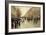 Boulevard Poissoniere in the Rain, circa 1885-Jean Béraud-Framed Giclee Print