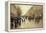 Boulevard Poissoniere in the Rain, circa 1885-Jean Béraud-Framed Premier Image Canvas