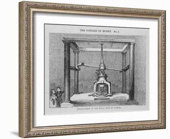 Boulton Coining Press at the Royal Mint, Tower Hill, from the Saturday Magazine, 1836-null-Framed Giclee Print