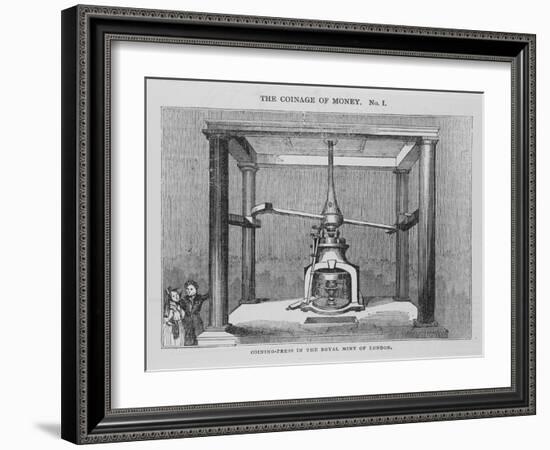 Boulton Coining Press at the Royal Mint, Tower Hill, from the Saturday Magazine, 1836-null-Framed Giclee Print