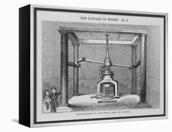 Boulton Coining Press at the Royal Mint, Tower Hill, from the Saturday Magazine, 1836-null-Framed Premier Image Canvas