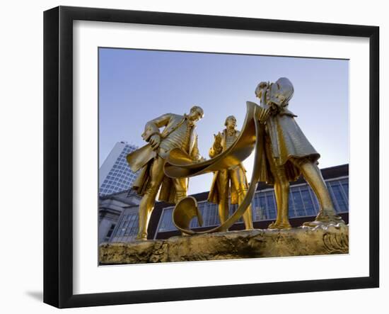 Boulton Statue, Birmingham, Midlands, England, United Kingdom, Europe-Charles Bowman-Framed Photographic Print