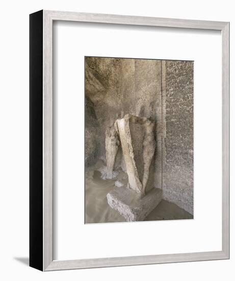 Boundary stele of Akhenaten's city of Amarna, Tuna el-Gebel, Egypt, c1350-1334 BC-Werner Forman-Framed Photographic Print