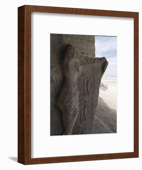Boundary stele of Akhenaten's city of Amarna, Tuna el-Gebel, Egypt, c1350-1334 BC-Werner Forman-Framed Photographic Print