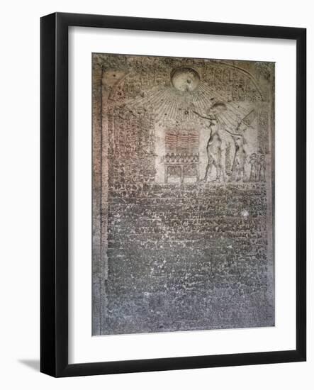 Boundary stele of Akhenaten's city of Amarna, Tuna el-Gebel, Egypt, c1350-1334 BC-Werner Forman-Framed Photographic Print