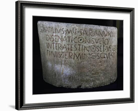 Boundary Stone Between Atestini and Vicentini-null-Framed Giclee Print