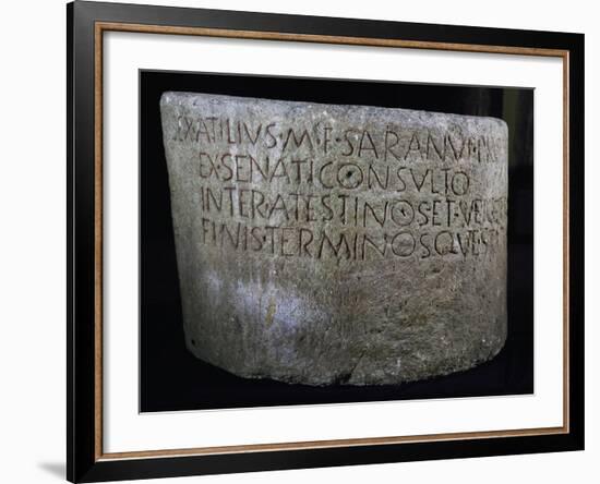 Boundary Stone Between Atestini and Vicentini-null-Framed Giclee Print