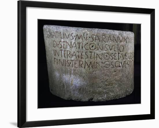 Boundary Stone Between Atestini and Vicentini-null-Framed Giclee Print