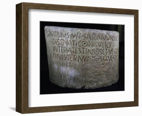 Boundary Stone Between Atestini and Vicentini-null-Framed Giclee Print