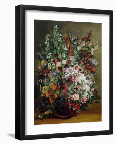 Bouquet, 1862-Gustave Courbet-Framed Giclee Print