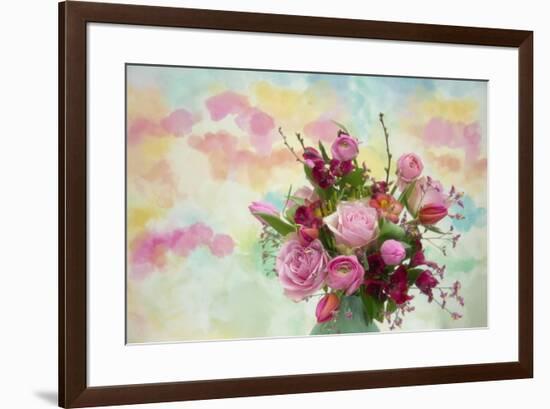 Bouquet and Watercolors-Cora Niele-Framed Giclee Print