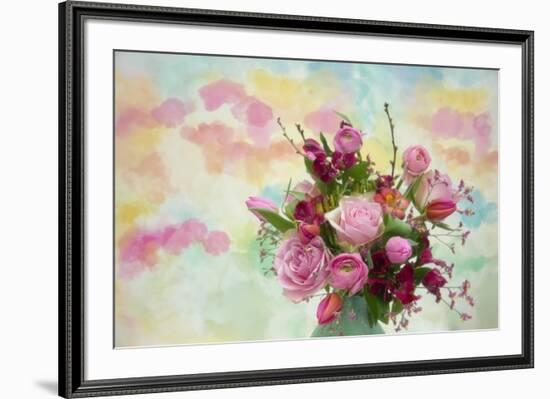 Bouquet and Watercolors-Cora Niele-Framed Giclee Print