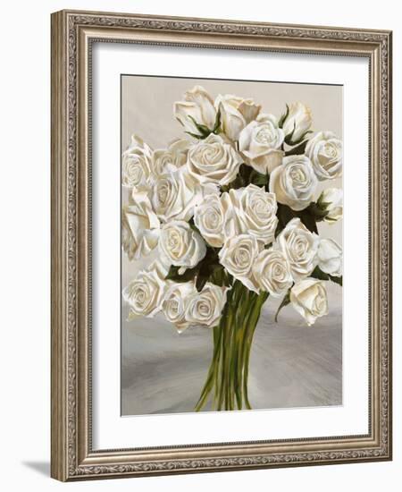 Bouquet Blanc II-Leonardo Sanna-Framed Art Print