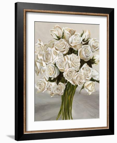 Bouquet Blanc II-Leonardo Sanna-Framed Art Print