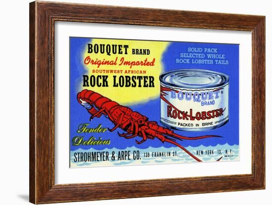 Bouquet Brand Rock Lobster-Curt Teich & Company-Framed Art Print