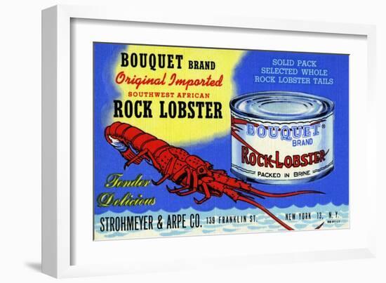 Bouquet Brand Rock Lobster-Curt Teich & Company-Framed Art Print