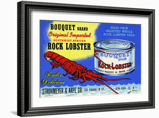 Bouquet Brand Rock Lobster-Curt Teich & Company-Framed Art Print