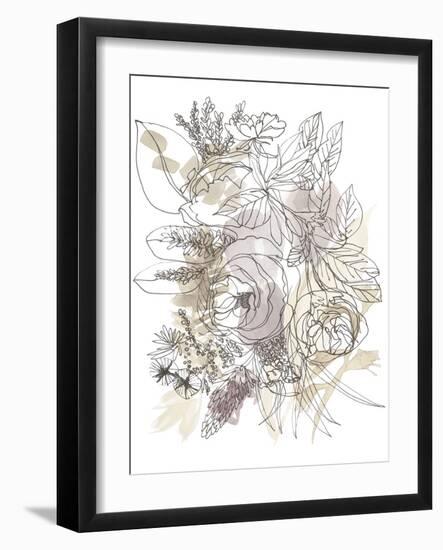 Bouquet Burst I - Neutral-Katrien Soeffers-Framed Giclee Print