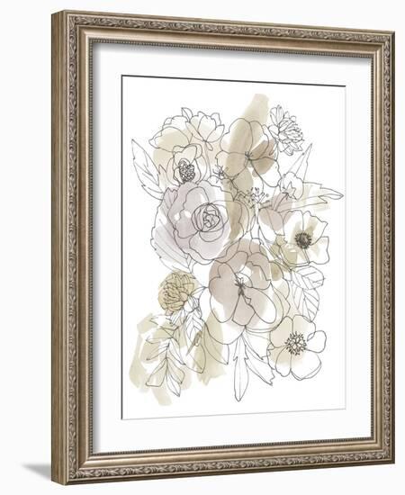 Bouquet Burst II - Neutral-Katrien Soeffers-Framed Giclee Print