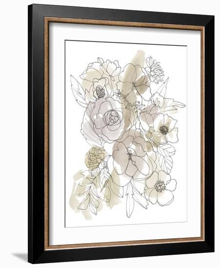 Bouquet Burst II - Neutral-Katrien Soeffers-Framed Giclee Print