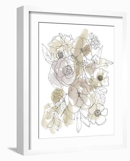 Bouquet Burst II - Neutral-Katrien Soeffers-Framed Giclee Print