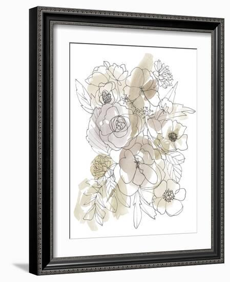 Bouquet Burst II - Neutral-Katrien Soeffers-Framed Giclee Print