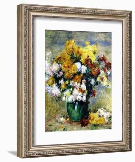 Bouquet de chrysanthèmes-Pierre-Auguste Renoir-Framed Giclee Print