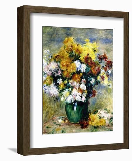 Bouquet de chrysanthèmes-Pierre-Auguste Renoir-Framed Giclee Print