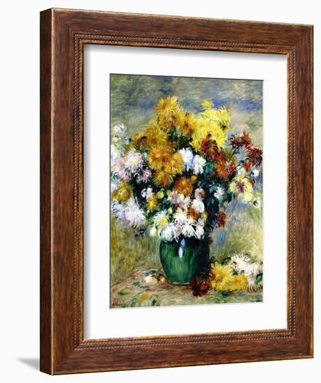 Bouquet de chrysanthèmes-Pierre-Auguste Renoir-Framed Giclee Print